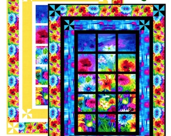 Window Quilt Pattern - Ambrosia Day & Night -  Easy Quilt Pattern - PDF INSTANT DOWNLOAD