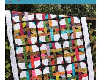 Jelly Roll  Quilt Pattern -  Star Jam Quilt Pattern - Sizes Throw- Twin - Queen / King - Confident Beginner - PDF INSTANT DOWNLOAD
