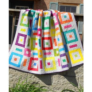 Soho Sanctuary Beginner Quilt Pattern - Easy Jelly Roll Quilt Pattern - Hard Copy Version