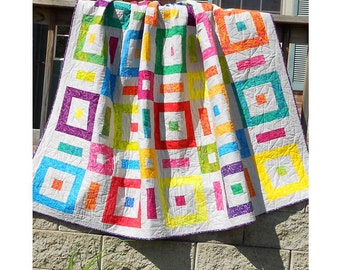 Soho Sanctuary Beginner Quilt Pattern - Easy Jelly Roll Quilt Pattern - PDF INSTANT DOWNLOAD