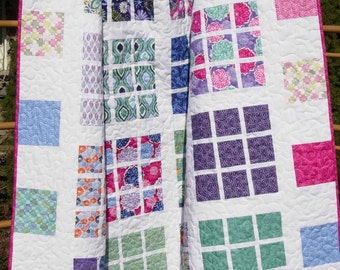 Apartment Nine Easy Layer Cake Quilt Pattern - Fat Quarter Friendly  -  PDF INSTANT DOWNLOAD