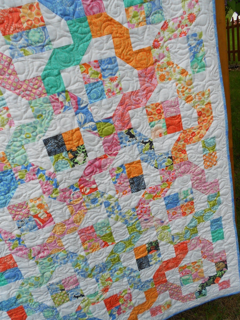 Winding Nine Patch Quilt Pattern PDF INSTANT DOWNLOAD Layer Cake or Jelly Roll Friendly image 7