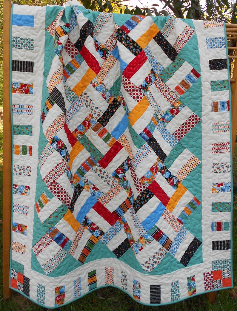 Jelly Roll Quilt Muster Pump Sticks Baby und Wurf Größen Schnell & Einfach PDF INSTANT DOWNLOAD Bild 9