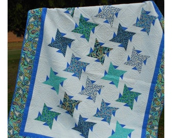 Quilt Pattern -  Sweet Serenity Quilt Pattern - Throw to King Size  - Hard Copy Version