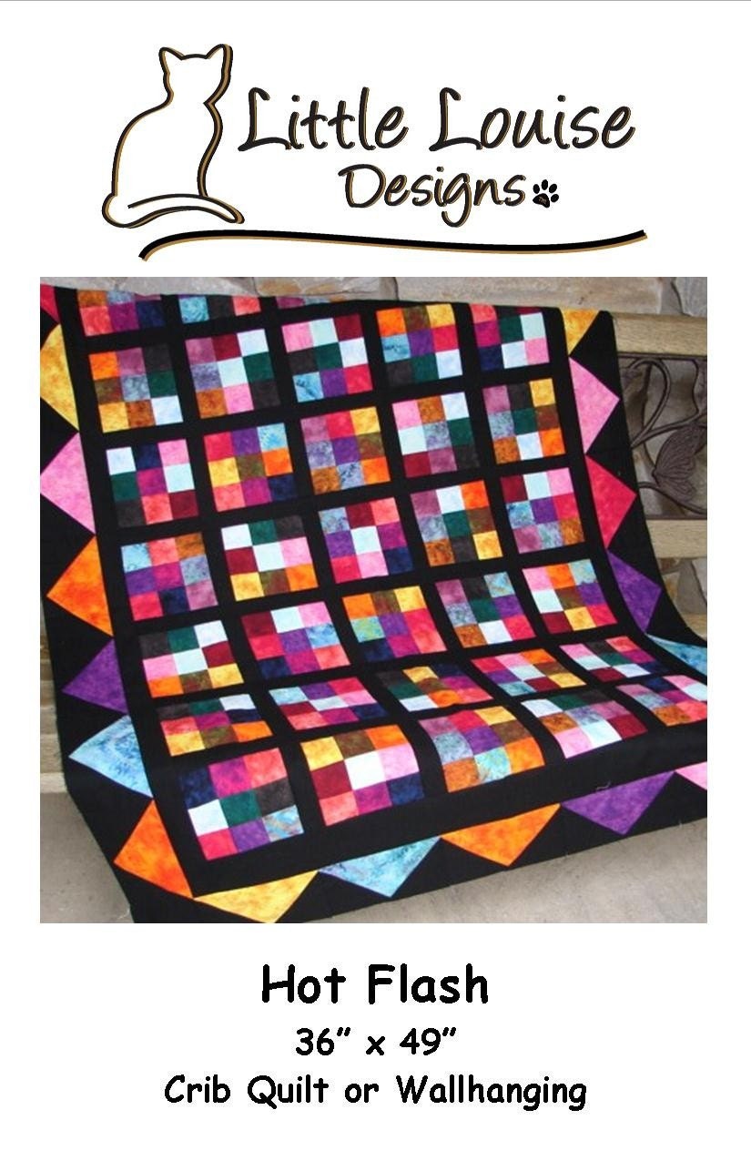 Quilt Pattern Hot Flash Quilt Pattern Wallhanging Lap or Etsy