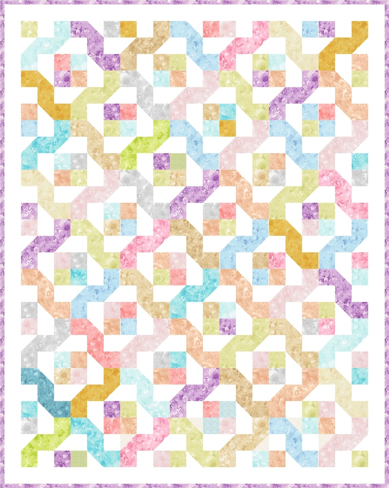 Winding Nine Patch Quilt Pattern PDF INSTANT DOWNLOAD Layer Cake or Jelly Roll Friendly image 8