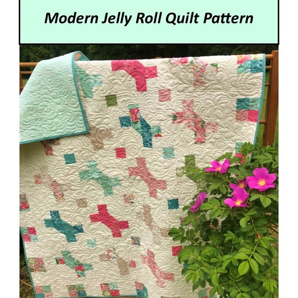 Twisted Biscuits Jelly Roll Quilt Pattern - Sizes Crib to King -  Confident Beginner - PDF INSTANT DOWNLOAD