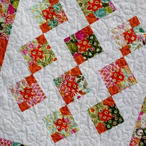 Marmalade Parade Baby or Throw Size Quilt Pattern  -  -  Layer Cake or Fat Quarters - Easy - PDF INSTANT DOWNLOAD