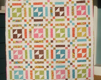 Butterfly Fancys Layer Cake Quilt Pattern - Easy PDF INSTANT DOWNLOAD    -   Throw Size