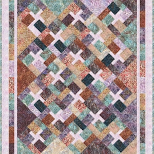 Tequila Sunrise Quilt Pattern - Fat Quarter Friendly - INSTANT DOWNLOAD PDF