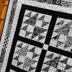 Black Tie Affair Layer Cake Quilt Pattern Sizes Crib to Queen/King Hard Copy Version image 9