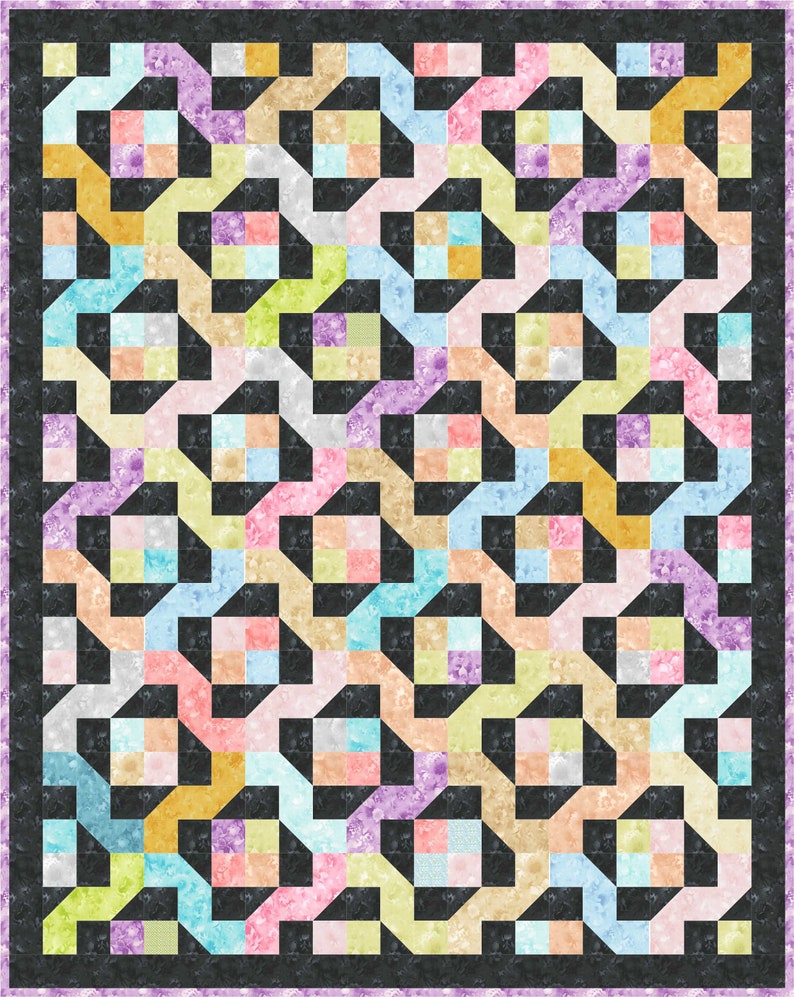 Winding Nine Patch Quilt Pattern PDF INSTANT DOWNLOAD Layer Cake or Jelly Roll Friendly image 9