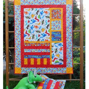 Baby Quilt Pattern -  Forest Frolic Crib Size Quilt with Pillow for Boys and Girls - PDF INSTANT DOWNLOAD -