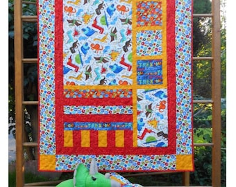 Baby Quilt Pattern -  Forest Frolic Crib Size Quilt with Pillow for Boys and Girls - PDF INSTANT DOWNLOAD -