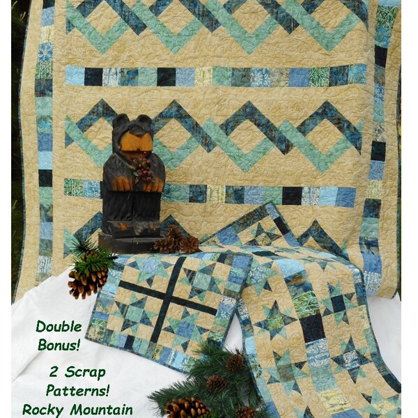 Colorado Crossing Quilt Pattern: Bonus Scrap Patterns (PDF INSTANT DOWNLOAD)