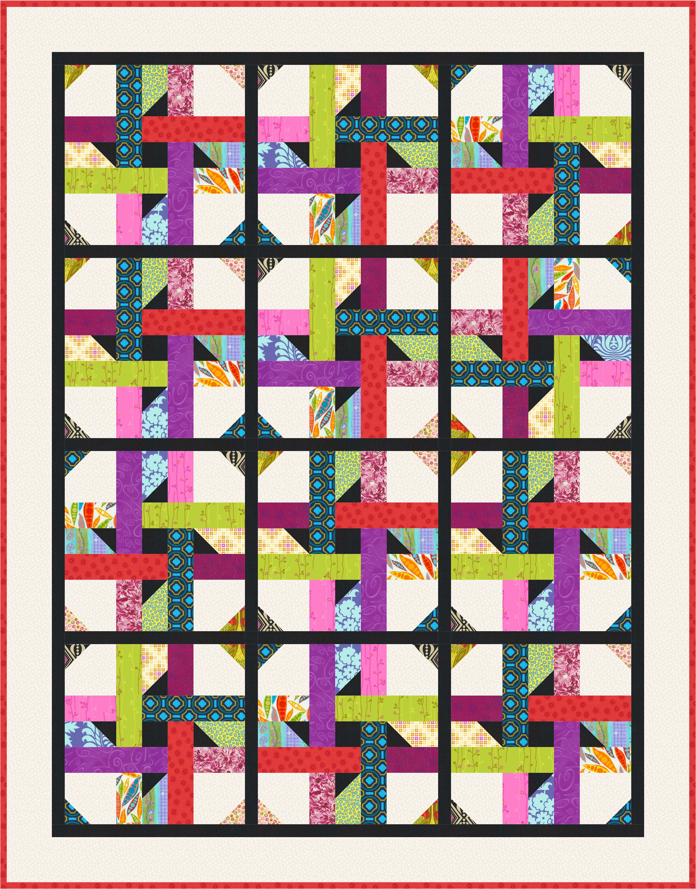 Jelly Roll Quilt Pattern Star Jam Quilt Pattern Sizes Etsy Australia