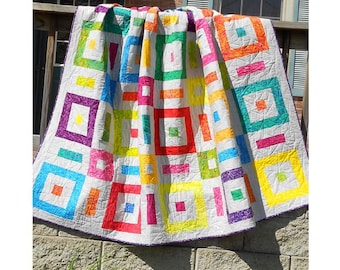 Modern Jelly Roll Quilt Pattern - Soho Sanctuary - PDF INSTANT DOWNLOAD