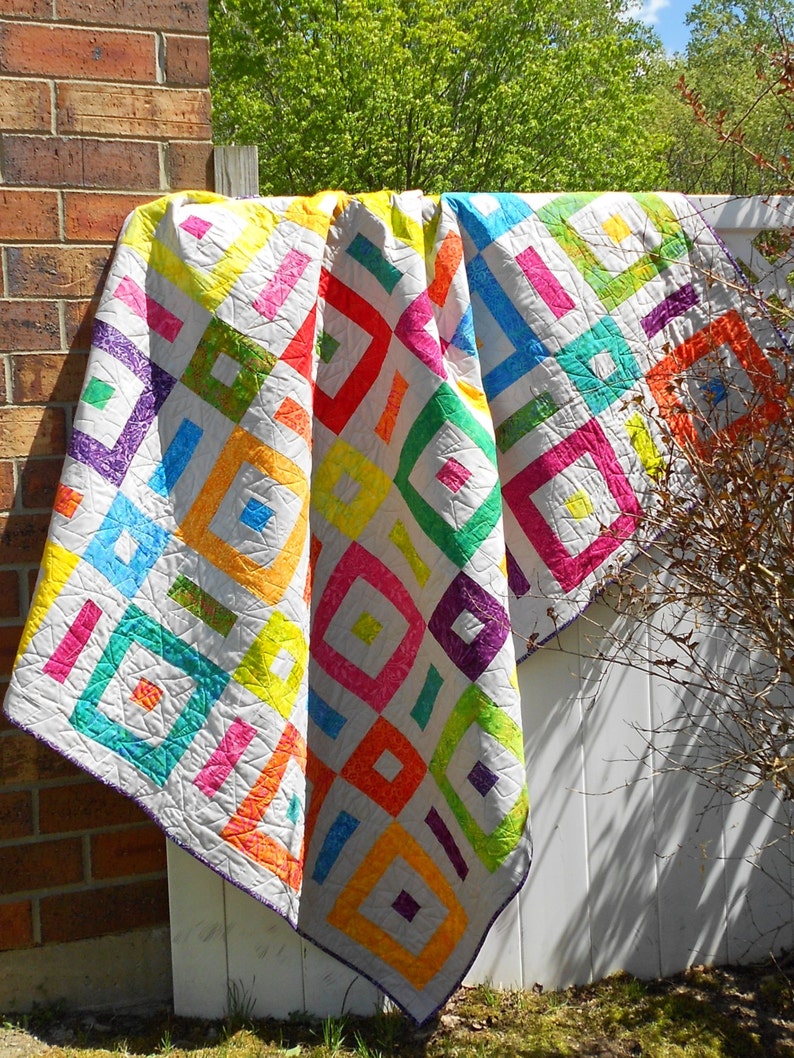 Modern Jelly Roll Quilt Pattern Soho Sanctuary PDF INSTANT Etsy