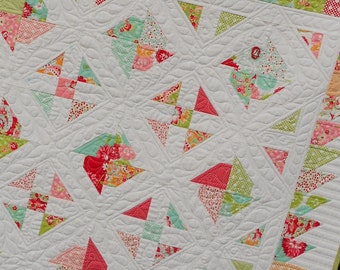 Quilt Pattern - Carnival - Layer Cake or Jelly Roll Pattern - Hard Copy Version