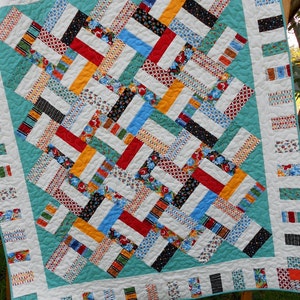 Pickup Sticks Jelly Roll Quilt Pattern  - - Baby and Throw Sizes - Quick & Easy - PDF INSTANT DOWNLOAD