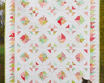 Quilt Pattern - Carnival - Layer Cake or Jelly Roll Pattern PDF INSTANT DOWNLOAD