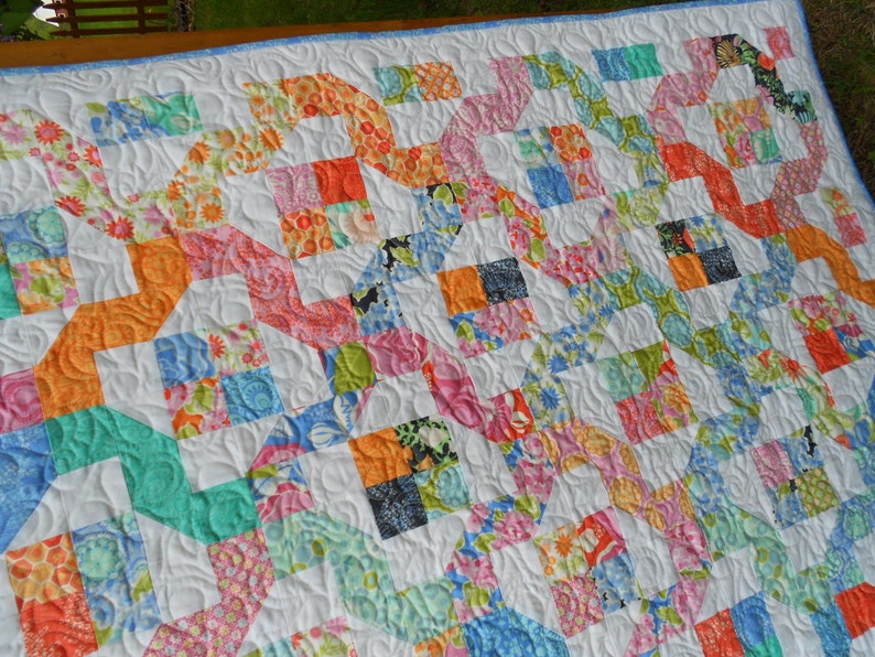 Winding Nine Patch Quilt Pattern Layer Cake or Jelly Roll Friendly Hard Copy Version FREE SHIPPING image 4