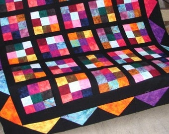 Quilt Pattern  - Hot Flash Quilt Pattern Wallhanging Lap or Baby Quilt Easy PDF INSTANT DOWNLOAD