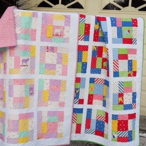Sleep Tight Sweet & Bright Quilt Pattern - Layer Cake - Easy PDF INSTANT DOWNLOAD