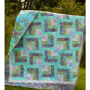 Purple Maze Easy Quilt Pattern - PDF INSTANT DOWNLOAD