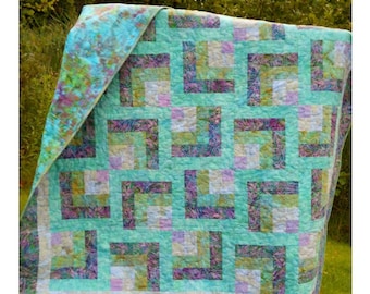 Quilt Pattern - Purple Maze Easy Quilt Pattern - Hard Copy Version