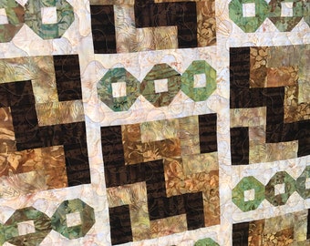 Batik Quilt Pattern: Stepping In Circles Design (PDF INSTANT DOWNLOAD)