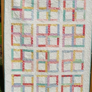 Chelsea Morning Easy Quilt Pattern - Multiple Sizes - Layer Cake- Honey Bun or Scraps - PDF INSTANT DOWNLOAD