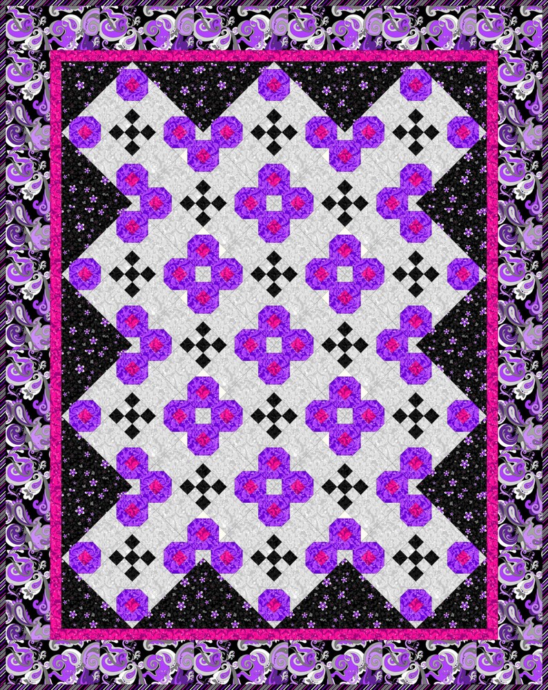 Rhumba Ritz Pattern Putting on the Ritz Quilt Pattern - Intermediate - Sizes Crib to Queen ...
