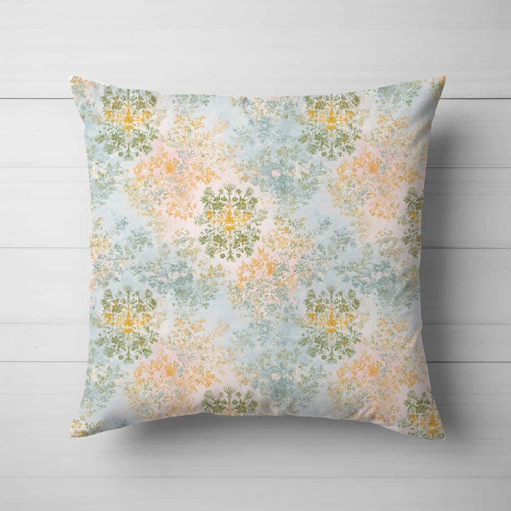 Spring Floral Seamless Digital Pattern, Vintage Cottagecore Botanical ...