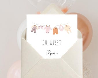 You're going to be a grandparent card | Pregnancy announcement greeting card | Baby news surprise for grandparents | Baby announcement | Includes envelope