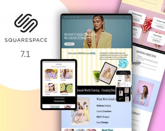 Creative Agency Squarespace Template | Bold Editorial Squarespace 7.1 Website | Candyland Theme