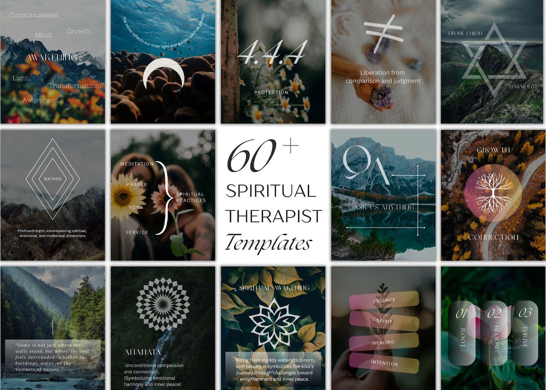Spiritual Coach Instagram Canva Templates | Holistic Wellness ...
