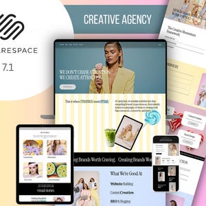 Creative Agency Squarespace Template | Bold Editorial Squarespace 7.1 Website | Candyland Theme
