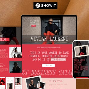 Bold Pink Showit Website Template for Coaches | High-Converting Business Design