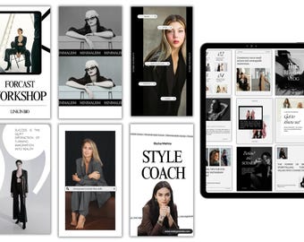350+ Multipurpose Minimal Instagram Canva Templates: Luxury Social Media Kit (Digital Download)