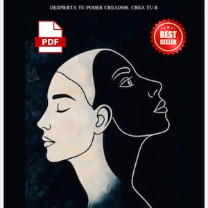 May include: A black book cover with the title "REALIFESTACIÓN" in white. The cover features a stylized illustration of a woman's face, split into light and dark halves. Includes "PDF" and "BEST SELLER" badges.