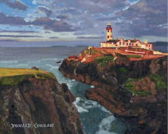 Color Print of Oil Painting, Fanad Head Lighthouse, Ireland