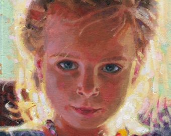 Color Print of Oil Painting, Little Angel, Ireland