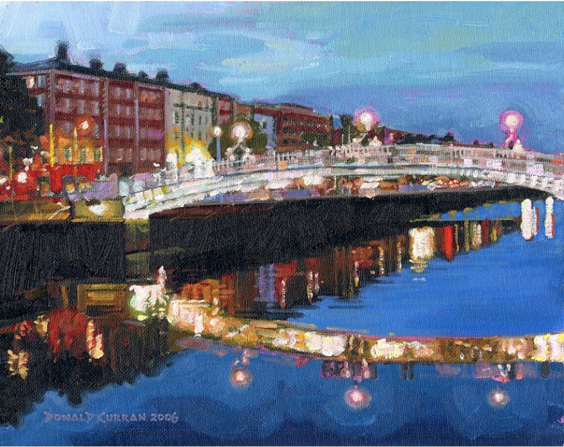 Color Print of Oil Painting Dublin Irish Scene 41 Ireland Etsy