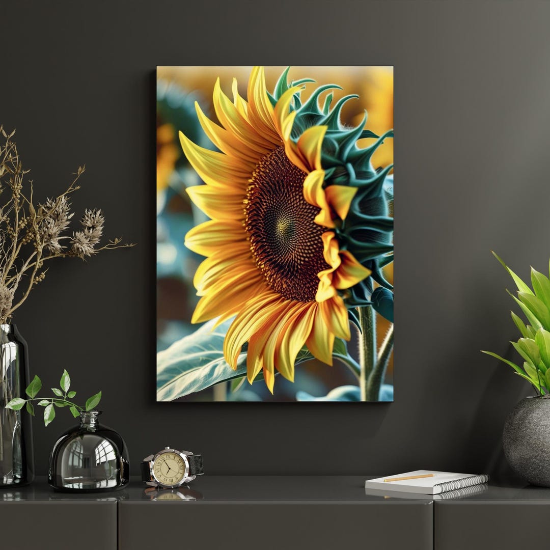Sunflower Wall Art Print: Rustic Farmhouse Decor (PDF Download) - Etsy