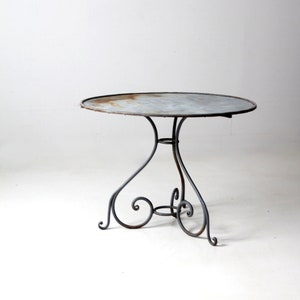 antique metal garden table