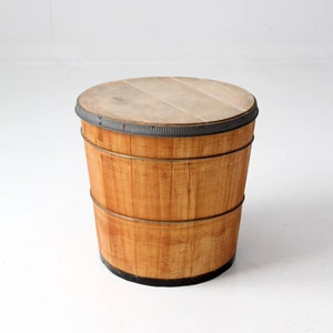 antique wooden butter tub