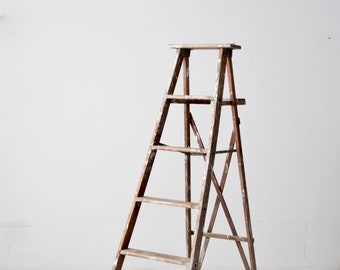 Vintage Painter's Ladder, 5.5 Ft Ladder, Wooden Folding Ladder - Etsy