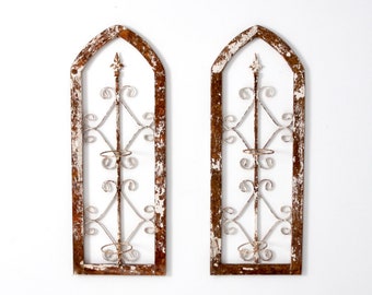 antique architectural garden panels pair