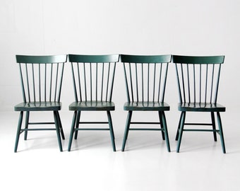 vintage painted pine dining chairs set of 4